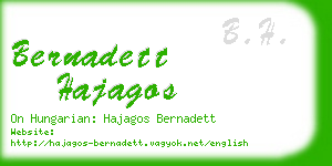 bernadett hajagos business card